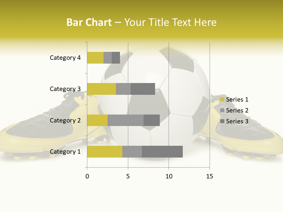 A Soccer Ball Sitting On Top Of A Pair Of Shoes PowerPoint Template