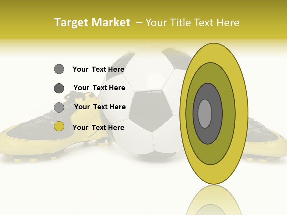 A Soccer Ball Sitting On Top Of A Pair Of Shoes PowerPoint Template