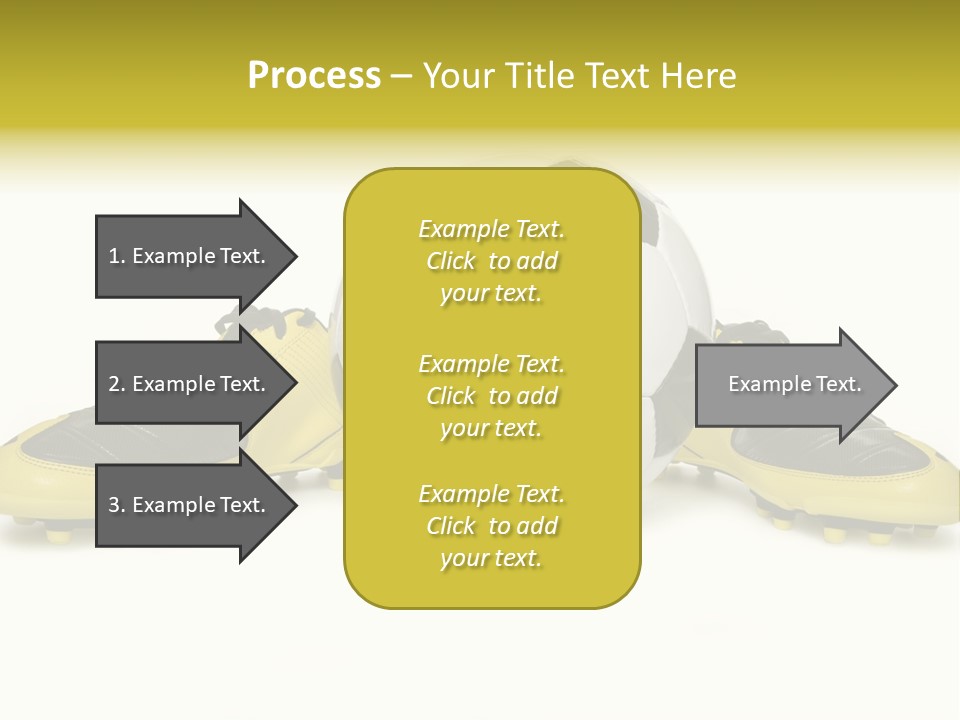 A Soccer Ball Sitting On Top Of A Pair Of Shoes PowerPoint Template