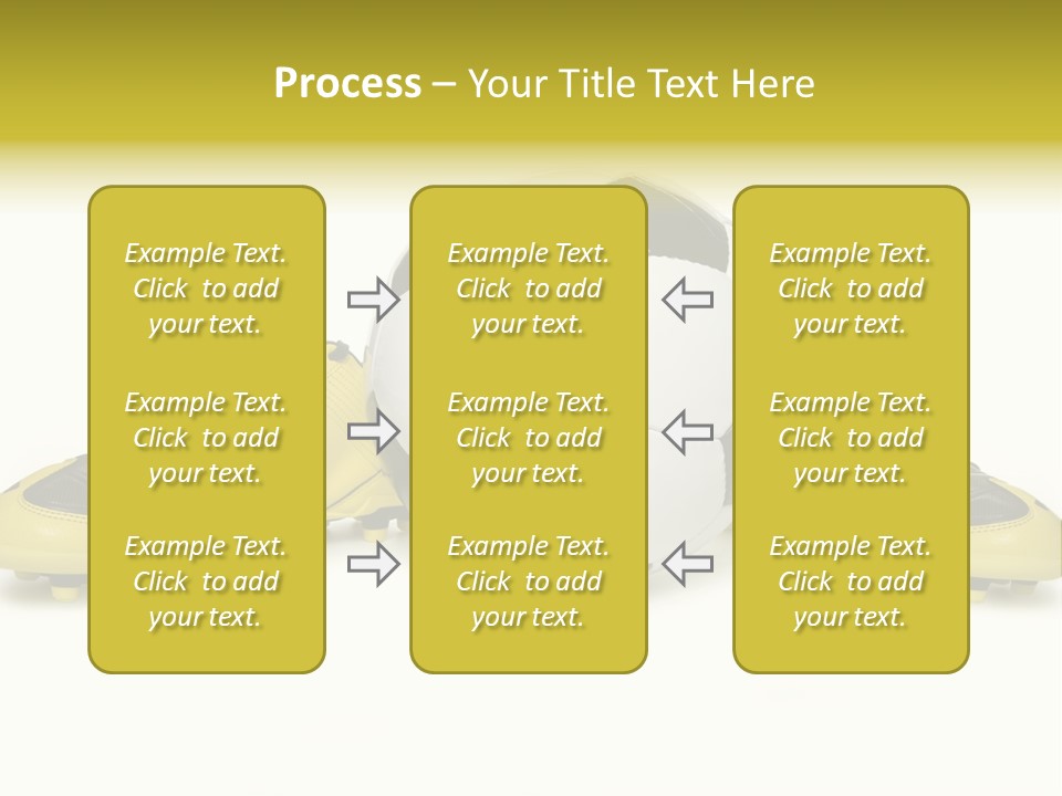 A Soccer Ball Sitting On Top Of A Pair Of Shoes PowerPoint Template