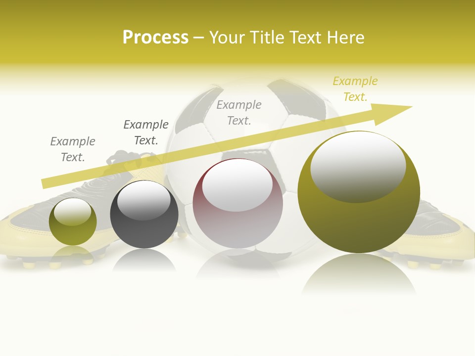 A Soccer Ball Sitting On Top Of A Pair Of Shoes PowerPoint Template