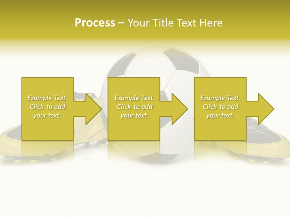 A Soccer Ball Sitting On Top Of A Pair Of Shoes PowerPoint Template