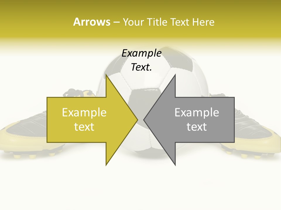 A Soccer Ball Sitting On Top Of A Pair Of Shoes PowerPoint Template