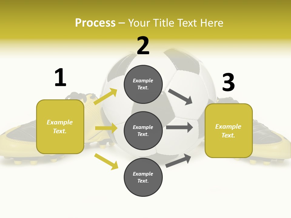 A Soccer Ball Sitting On Top Of A Pair Of Shoes PowerPoint Template