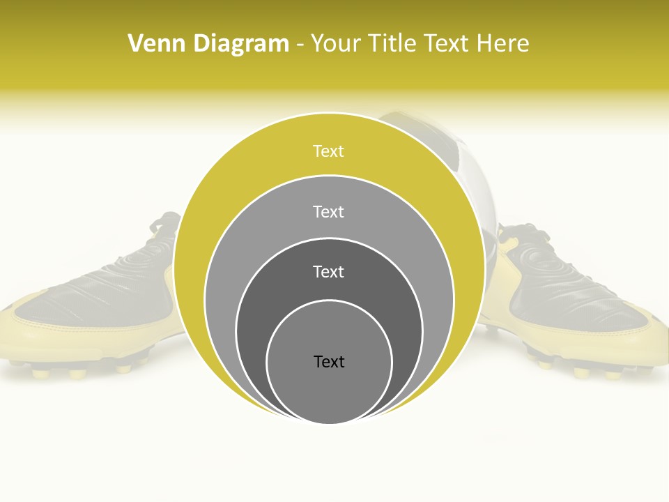 A Soccer Ball Sitting On Top Of A Pair Of Shoes PowerPoint Template