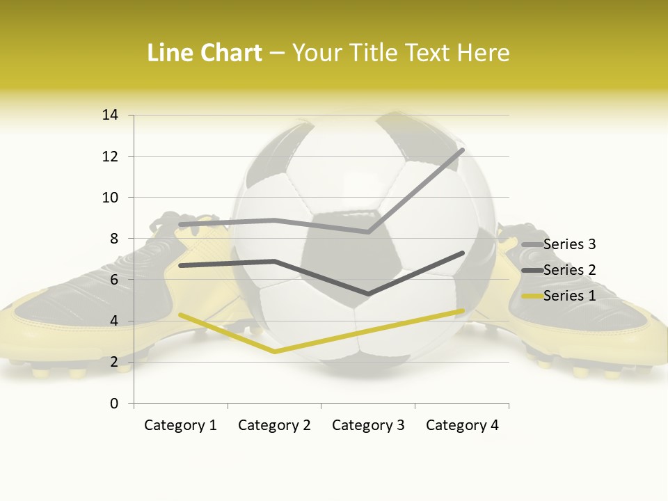 A Soccer Ball Sitting On Top Of A Pair Of Shoes PowerPoint Template