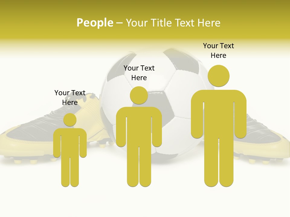 A Soccer Ball Sitting On Top Of A Pair Of Shoes PowerPoint Template