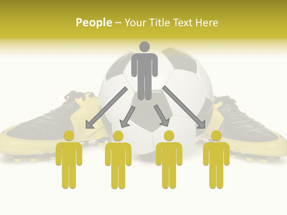 A Soccer Ball Sitting On Top Of A Pair Of Shoes PowerPoint Template