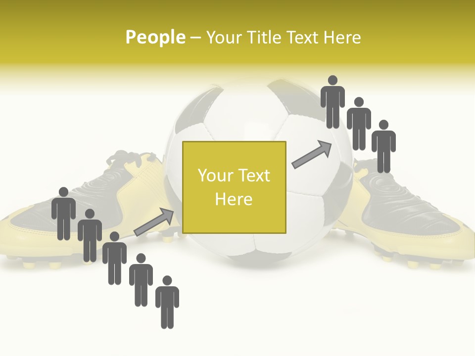 A Soccer Ball Sitting On Top Of A Pair Of Shoes PowerPoint Template