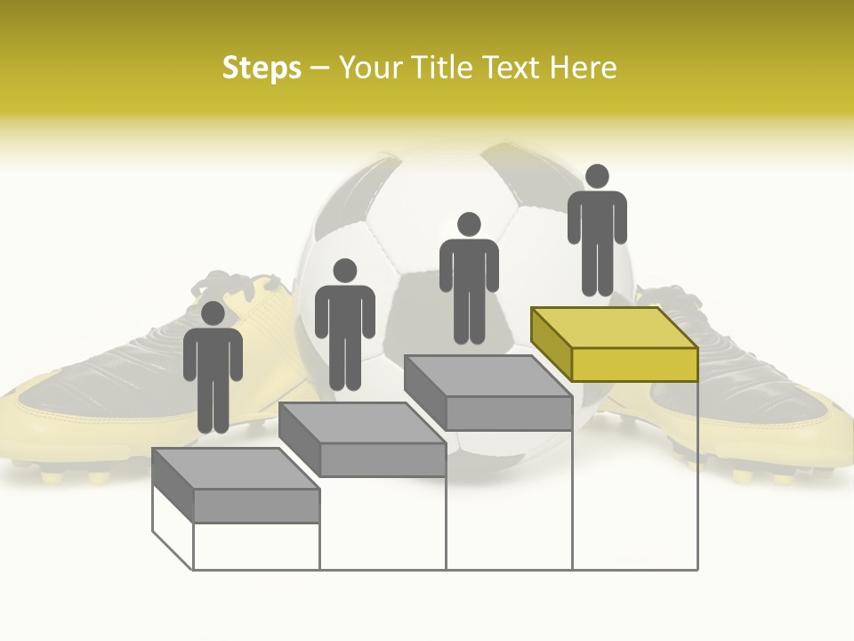 A Soccer Ball Sitting On Top Of A Pair Of Shoes PowerPoint Template