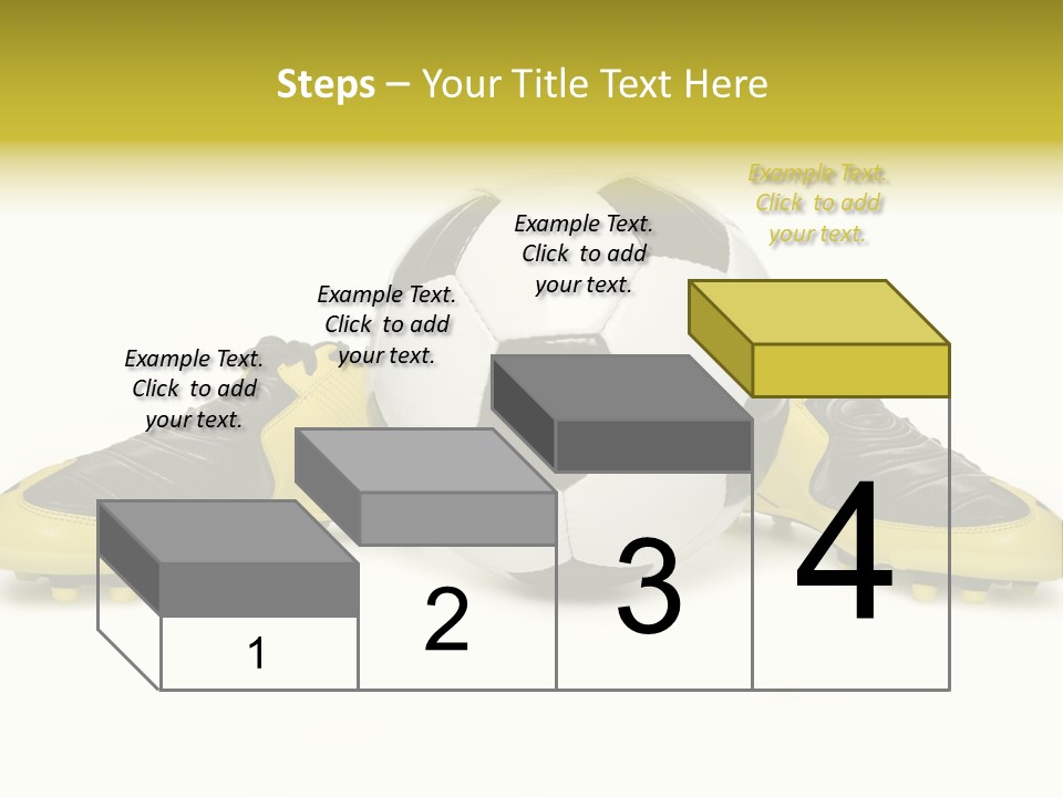 A Soccer Ball Sitting On Top Of A Pair Of Shoes PowerPoint Template