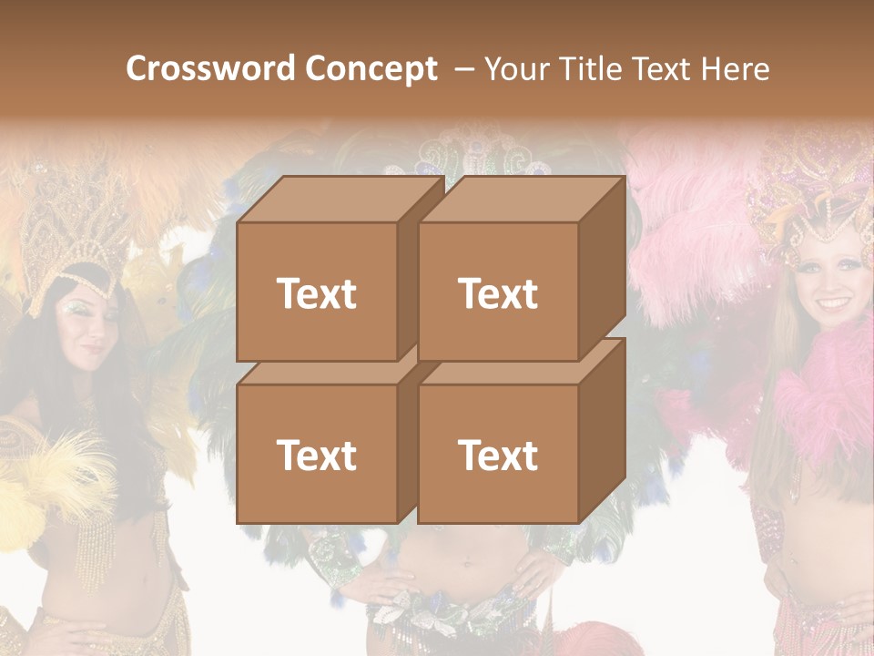 A Group Of Women In Colorful Costumes PowerPoint Template