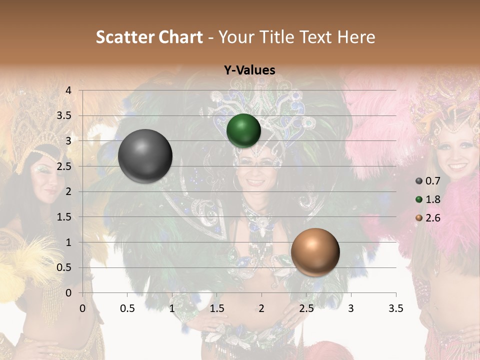 A Group Of Women In Colorful Costumes PowerPoint Template