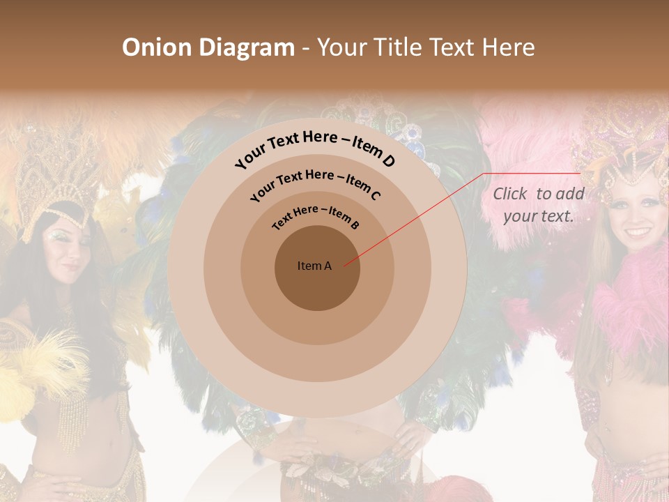 A Group Of Women In Colorful Costumes PowerPoint Template