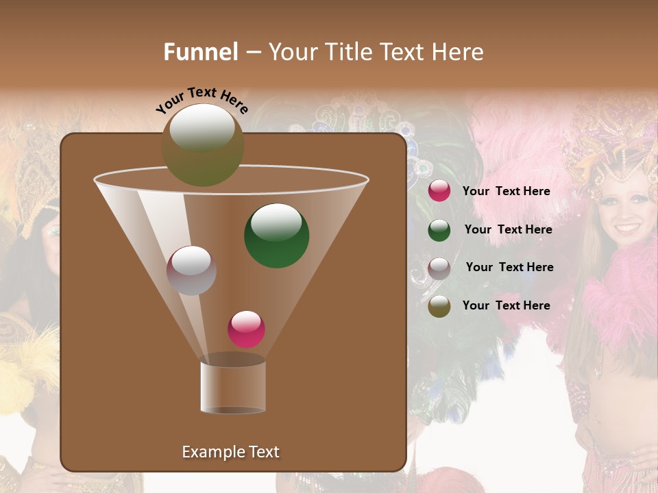 A Group Of Women In Colorful Costumes PowerPoint Template