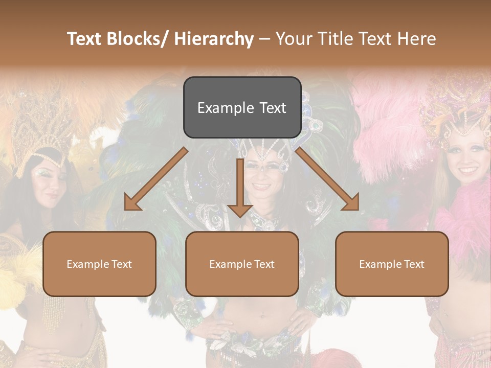 A Group Of Women In Colorful Costumes PowerPoint Template