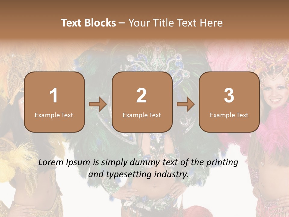 A Group Of Women In Colorful Costumes PowerPoint Template