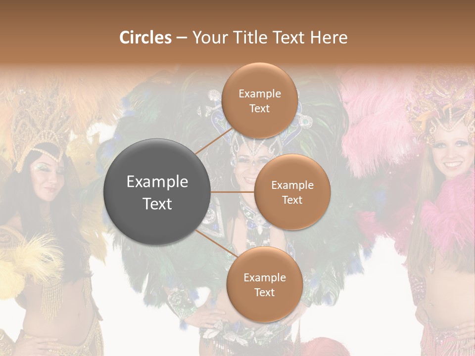 A Group Of Women In Colorful Costumes PowerPoint Template