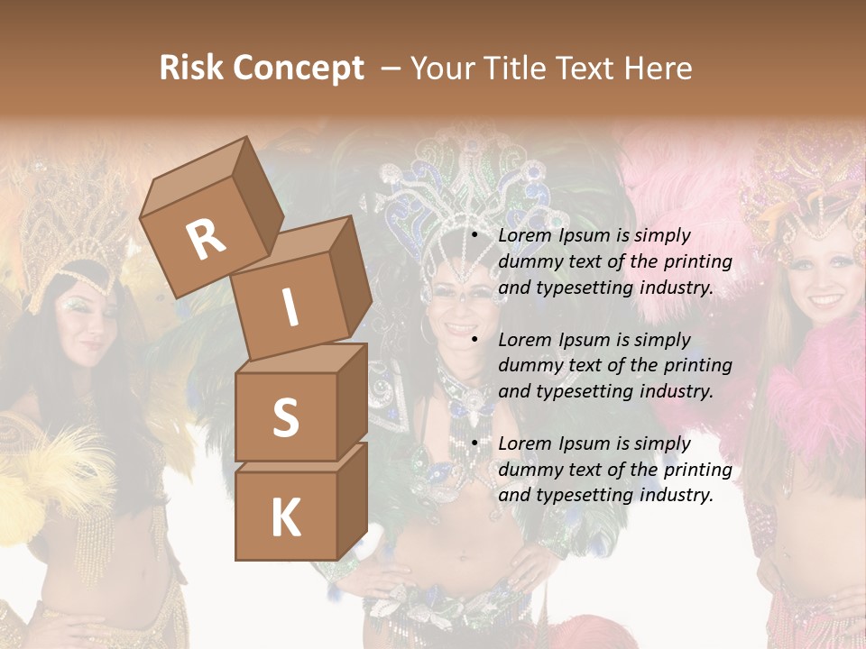 A Group Of Women In Colorful Costumes PowerPoint Template