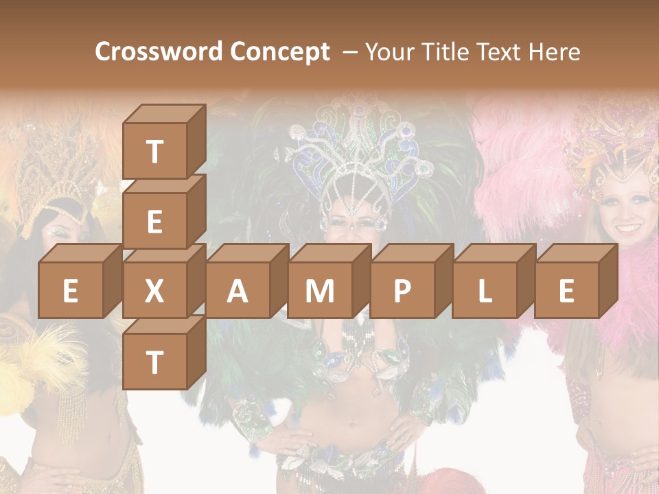 A Group Of Women In Colorful Costumes PowerPoint Template