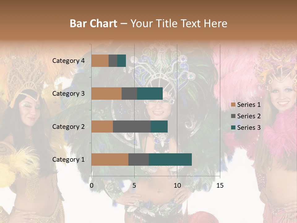 A Group Of Women In Colorful Costumes PowerPoint Template