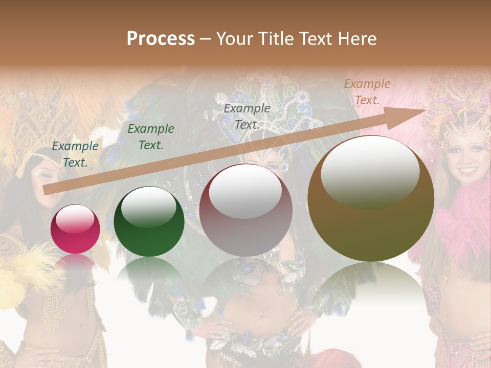 A Group Of Women In Colorful Costumes PowerPoint Template