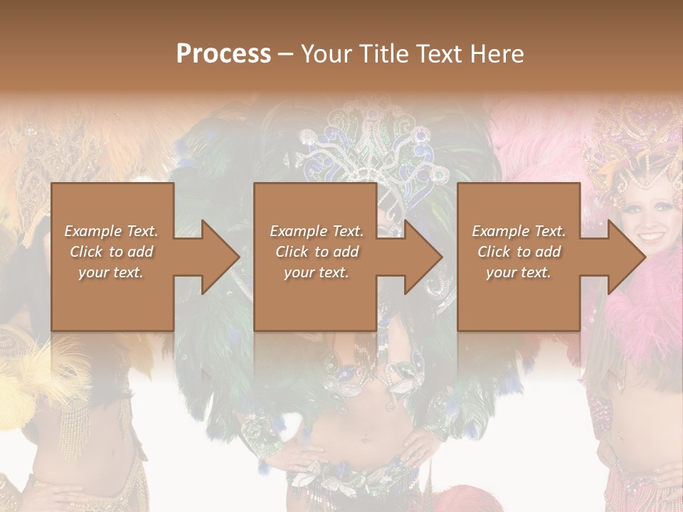 A Group Of Women In Colorful Costumes PowerPoint Template