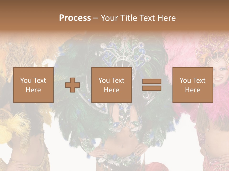 A Group Of Women In Colorful Costumes PowerPoint Template