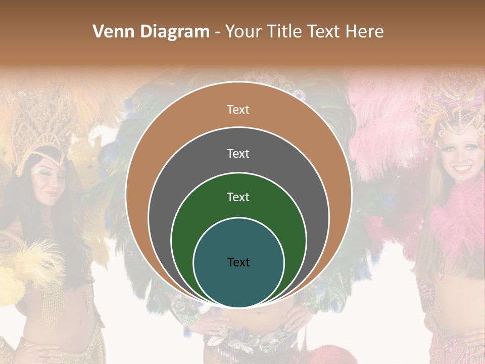 A Group Of Women In Colorful Costumes PowerPoint Template