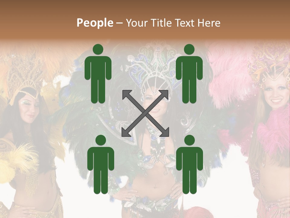 A Group Of Women In Colorful Costumes PowerPoint Template