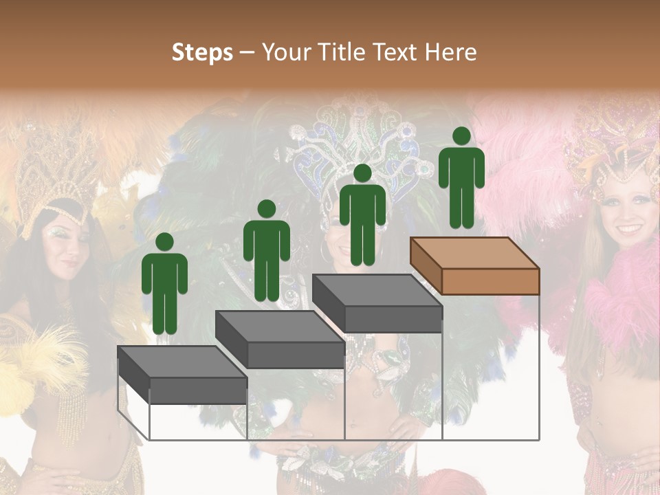 A Group Of Women In Colorful Costumes PowerPoint Template