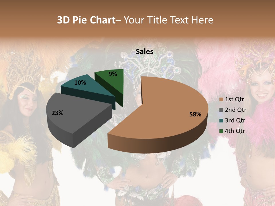 A Group Of Women In Colorful Costumes PowerPoint Template