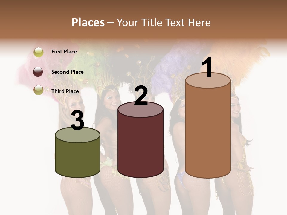 A Group Of Beautiful Women In Bikinis Posing For A Picture PowerPoint Template