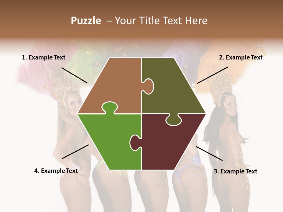 A Group Of Beautiful Women In Bikinis Posing For A Picture PowerPoint Template