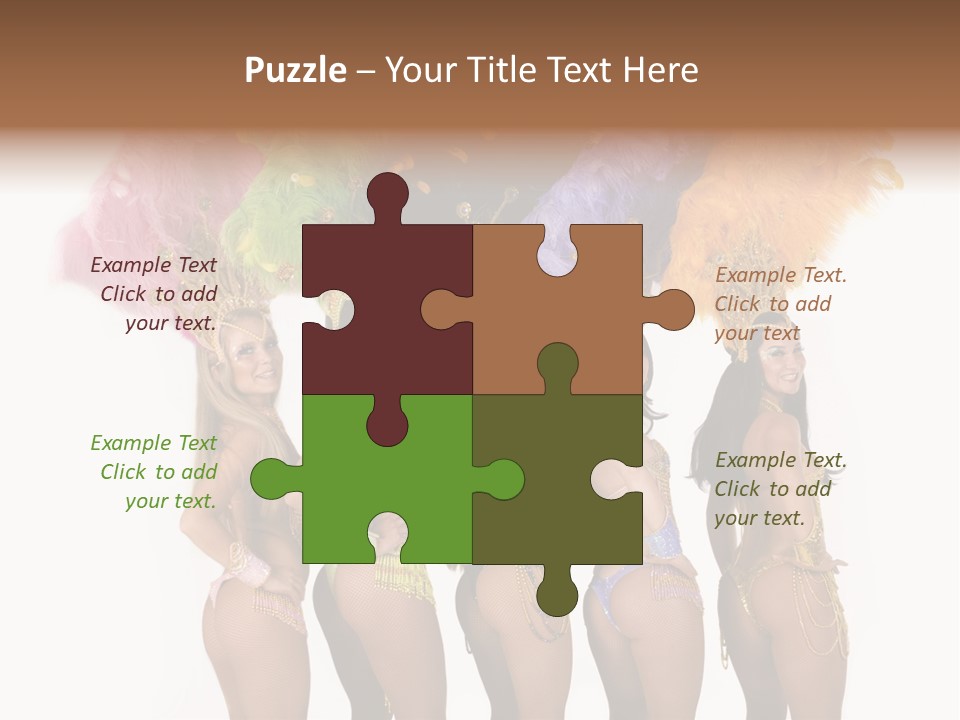 A Group Of Beautiful Women In Bikinis Posing For A Picture PowerPoint Template