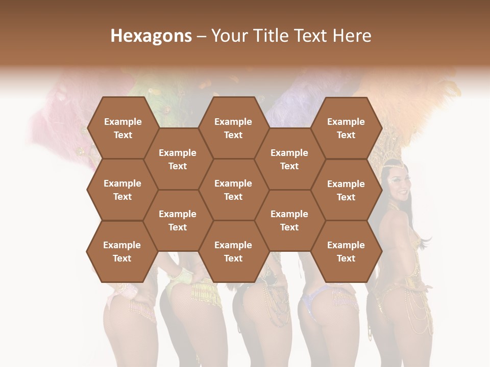 A Group Of Beautiful Women In Bikinis Posing For A Picture PowerPoint Template