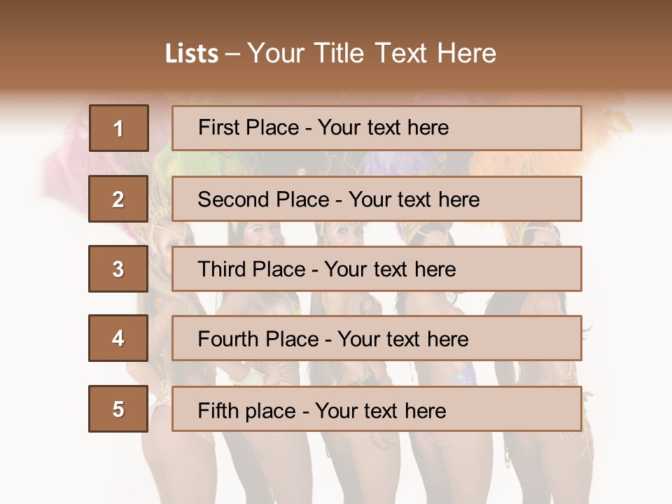 A Group Of Beautiful Women In Bikinis Posing For A Picture PowerPoint Template