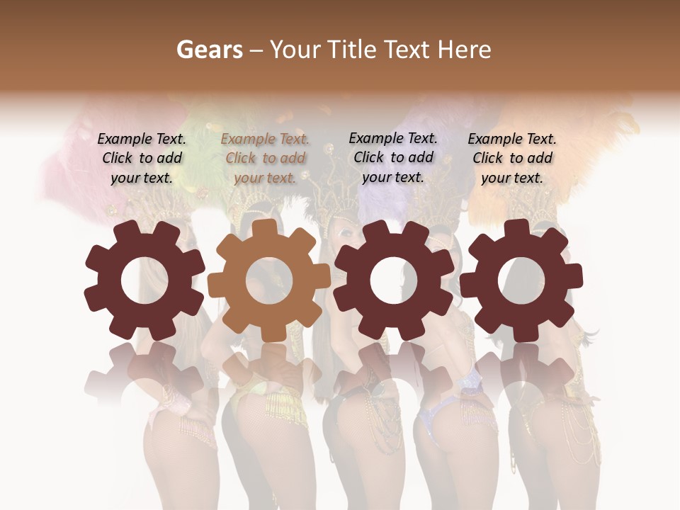 A Group Of Beautiful Women In Bikinis Posing For A Picture PowerPoint Template