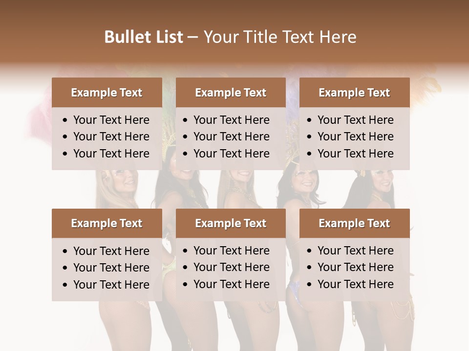 A Group Of Beautiful Women In Bikinis Posing For A Picture PowerPoint Template