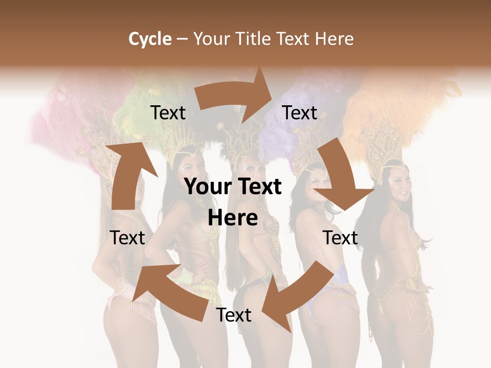 A Group Of Beautiful Women In Bikinis Posing For A Picture PowerPoint Template