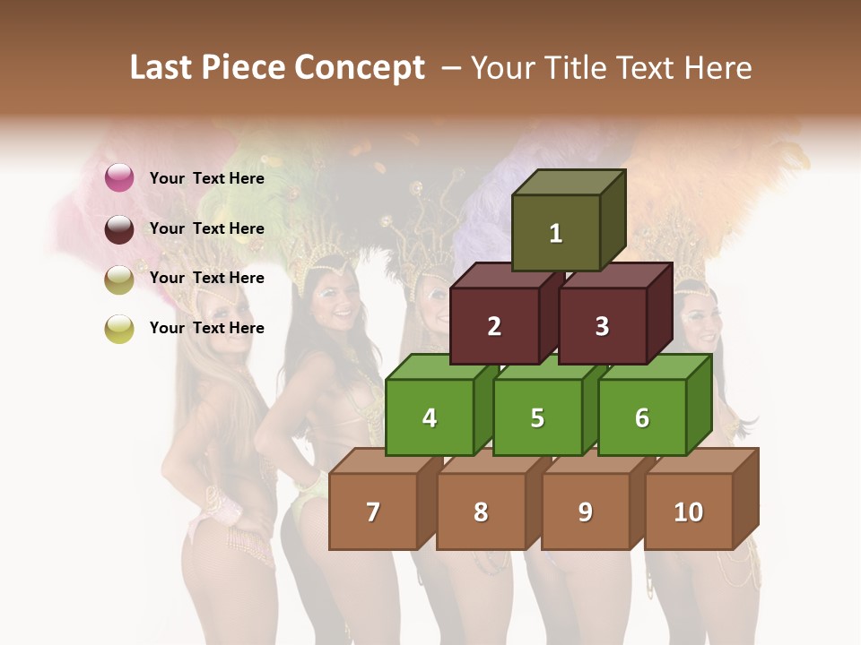A Group Of Beautiful Women In Bikinis Posing For A Picture PowerPoint Template