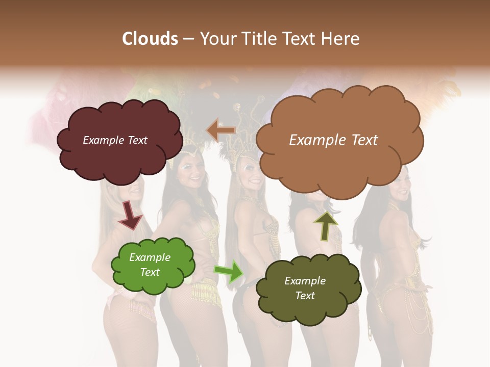 A Group Of Beautiful Women In Bikinis Posing For A Picture PowerPoint Template