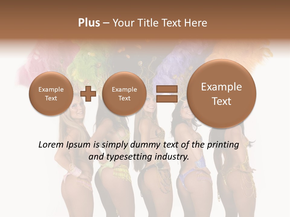 A Group Of Beautiful Women In Bikinis Posing For A Picture PowerPoint Template