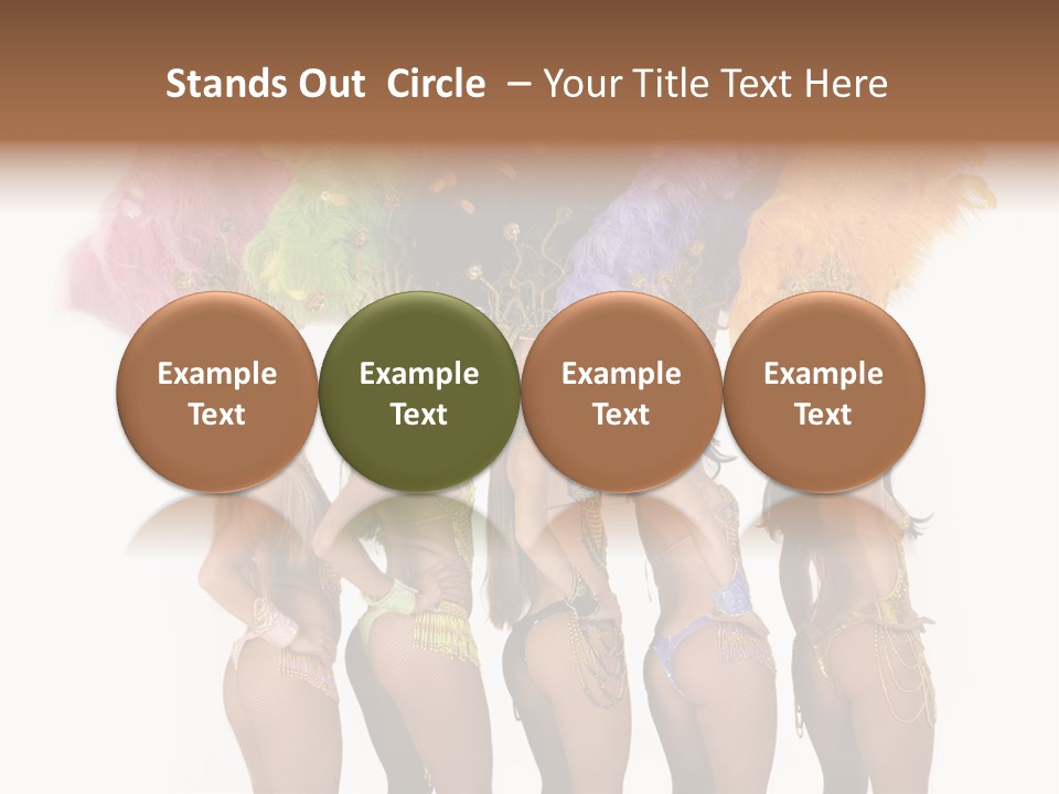 A Group Of Beautiful Women In Bikinis Posing For A Picture PowerPoint Template