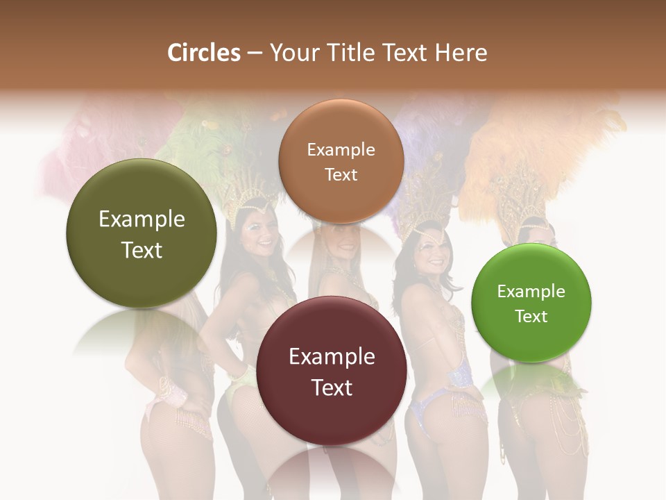 A Group Of Beautiful Women In Bikinis Posing For A Picture PowerPoint Template
