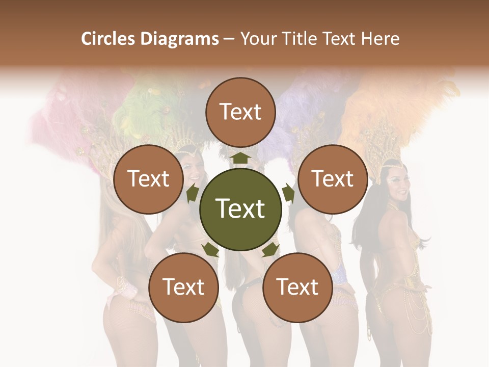 A Group Of Beautiful Women In Bikinis Posing For A Picture PowerPoint Template