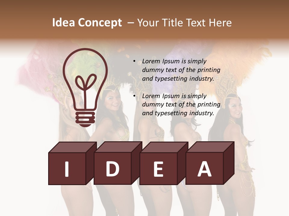 A Group Of Beautiful Women In Bikinis Posing For A Picture PowerPoint Template