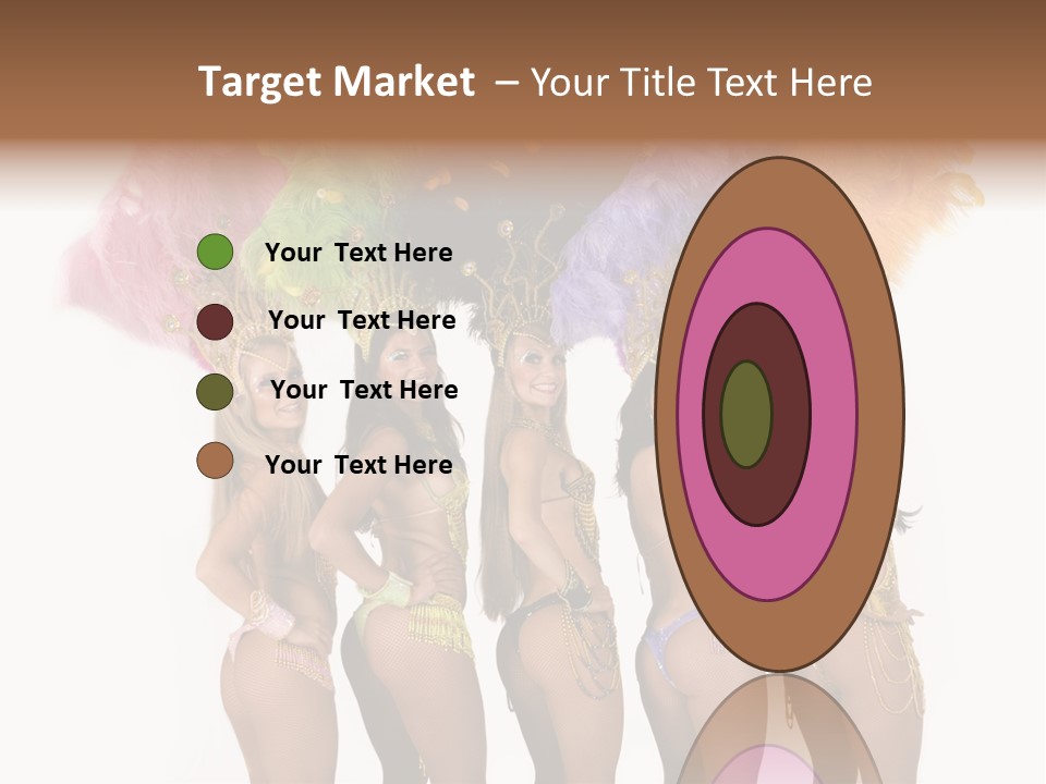 A Group Of Beautiful Women In Bikinis Posing For A Picture PowerPoint Template