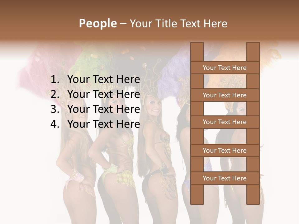 A Group Of Beautiful Women In Bikinis Posing For A Picture PowerPoint Template