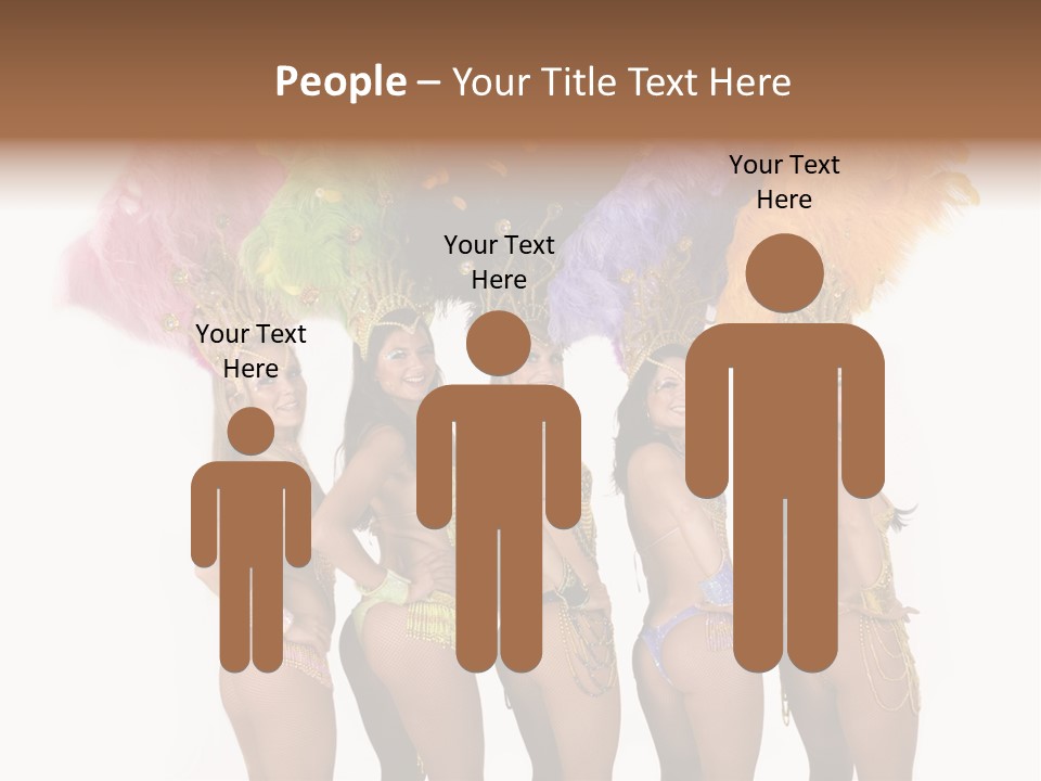 A Group Of Beautiful Women In Bikinis Posing For A Picture PowerPoint Template